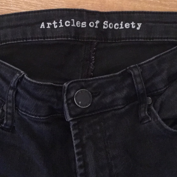 Articles of Society Distressed Black Skinny Jeans - Picture 6 of 8